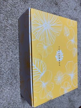 Yellow Box Bright Yellow Sunflower Logo Shoe Box
